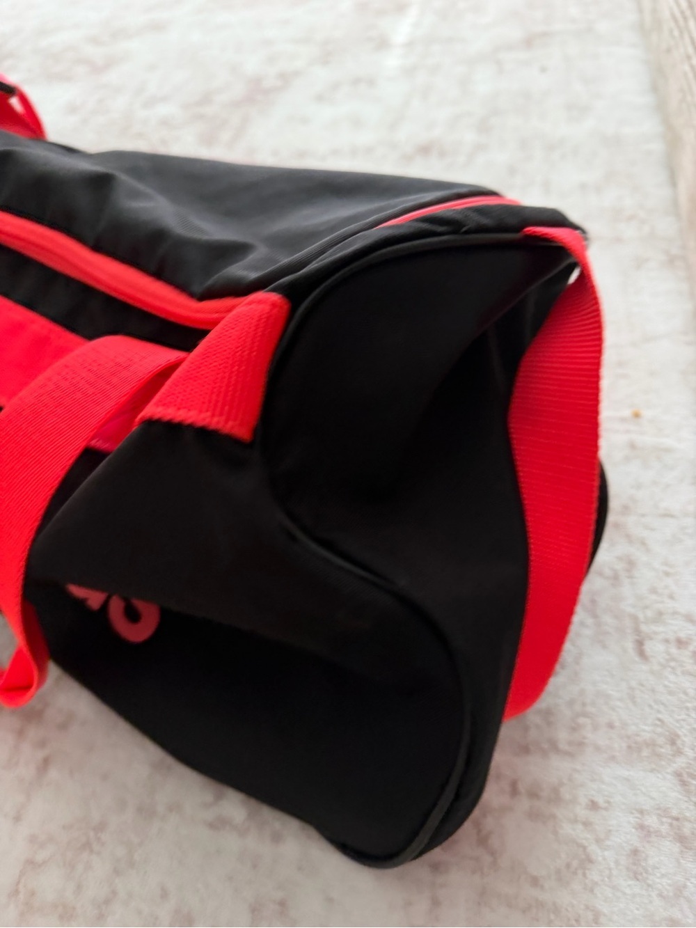 Adidas Black & Bright Pink Logo Duffel Bag - Picture 4 of 5